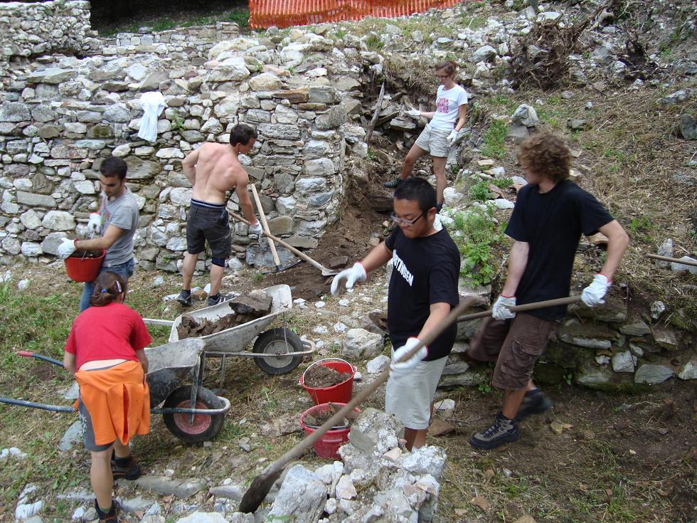 Una fase dei lavori 2009 a Second'Alpe