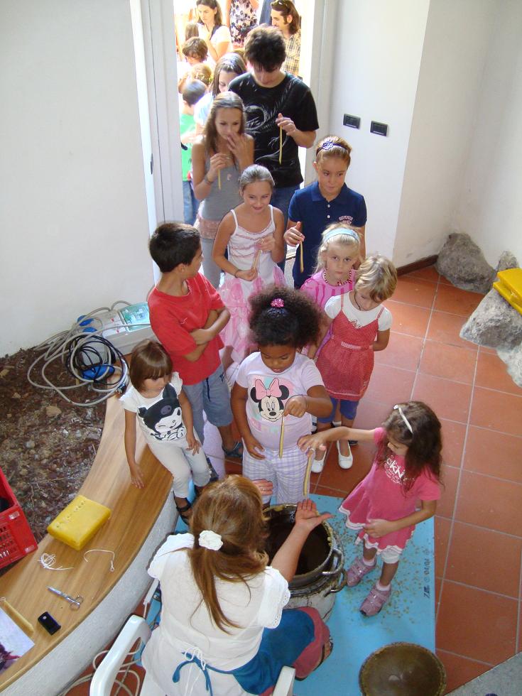Il laboratorio con la cera