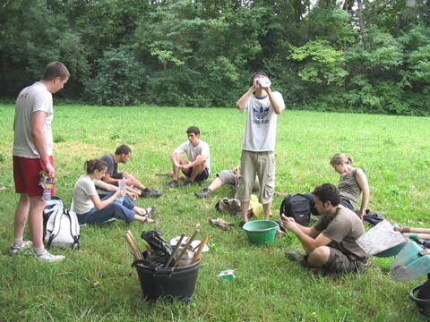 Una fase dei lavori al Fontanile della Gallarana
